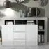 Hanmer Sideboard with 2 Doors 3 Drawers - White, Cement