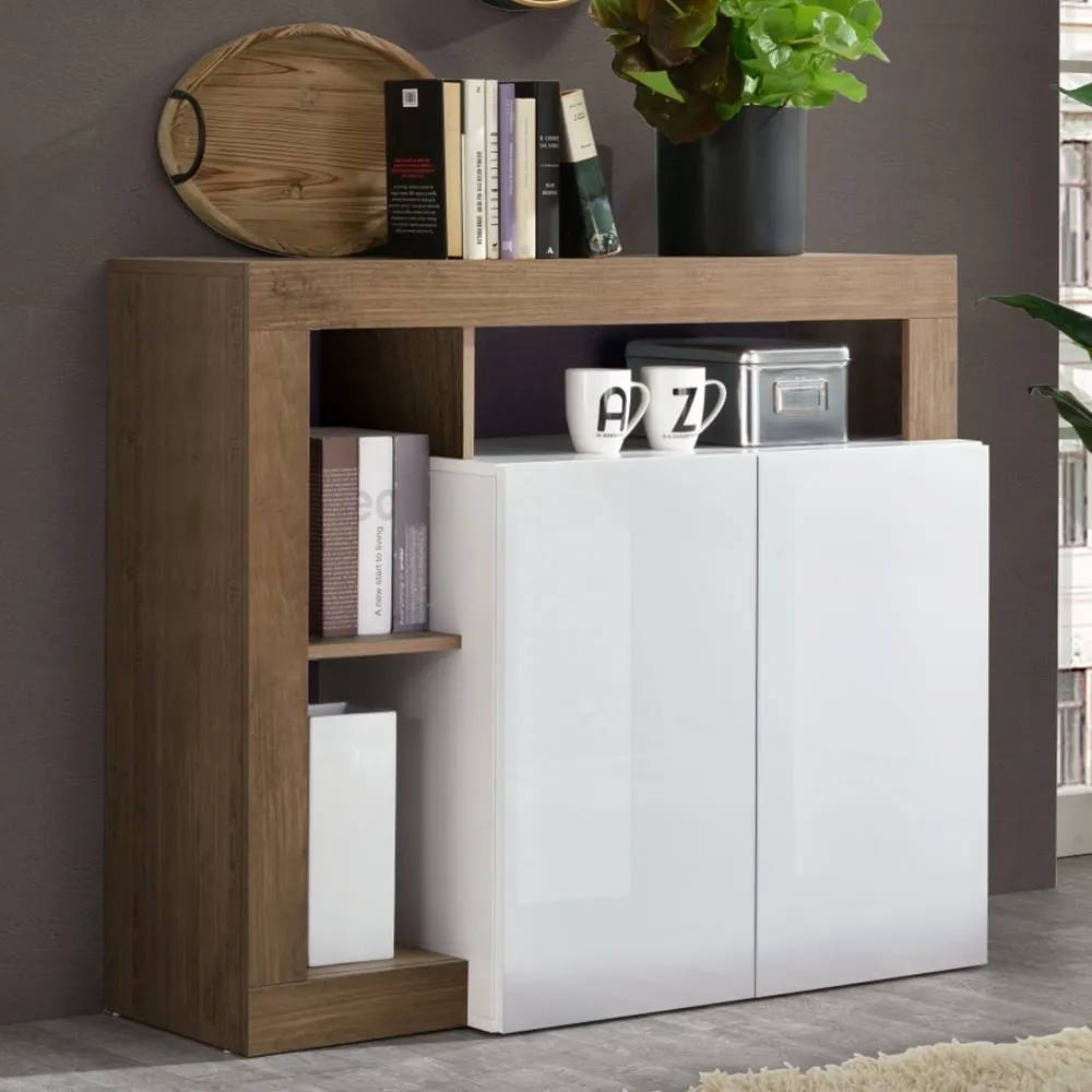 Hanmer Sideboard with 2 Doors - White, High Gloss image