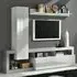 Hanmer Small Wall Entertainment Unit - White Gloss, Cement