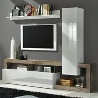 Hanmer Small Wall Entertainment Unit - White Gloss, Pero
