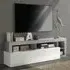 Hanmer TV Stand with Flap Door - White, Cement