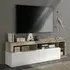 Hanmer TV Stand with Flap Door - White, Pero