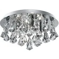 Hanna 4 Lamp Semi Flush Ceiling Light - Chrome, Crystal