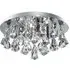 Hanna 4 Lamp Semi Flush Ceiling Light - Chrome, Crystal