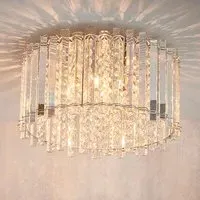 Hanna 4 Light Flush Ceiling Light - Clear, Chrome