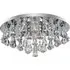 Hanna 6 Lamp Semi Flush Ceiling Light - Chrome, Crystal