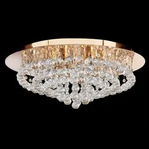 Hanna Semi Flush 8 Light Ceiling Light - Gold, Crystal