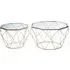 Hannah Octagonal Glass Set of 2 Side Tables - Champagne