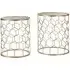 Hannah Round Set Of 2 Side Tables - Champagne, Glass