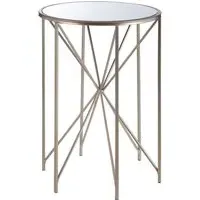 Hannah Round Side Table - Champagne, Glass