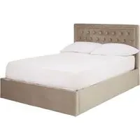 Hannata Double Storage Ottoman Bed - Mink, Velvet