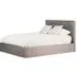 Hannata King Size Storage Ottoman Bed - Brushed Steel, Velvet