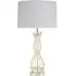 Hannes Table Lamp with Wireframe Base - White, Gold