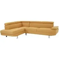 Hannover Corner Sofa with Recliner - Ochre, Linen