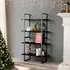 Hanny 4-Tier Bookshelf - Black, Pine Wood
