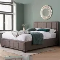 Hanover King Size Bed Frame - Grey, Fabric