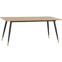 Hanover Large Dining Table with Black Legs - Oak