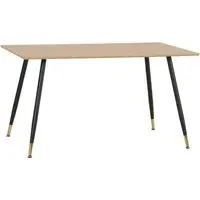Hanover Medium Dining Table with Black Legs - Oak