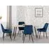 Hanover Oak Dining Table with 4 Avah Chairs - Blue, Oak