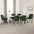 Hanover Oak Dining Table with 6 Avah Chairs - Green, Oak