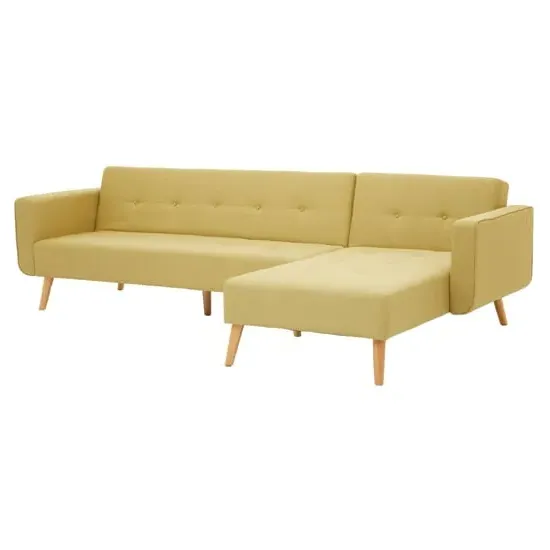 Hansa Large Corner Sofa - Olive, Velvet