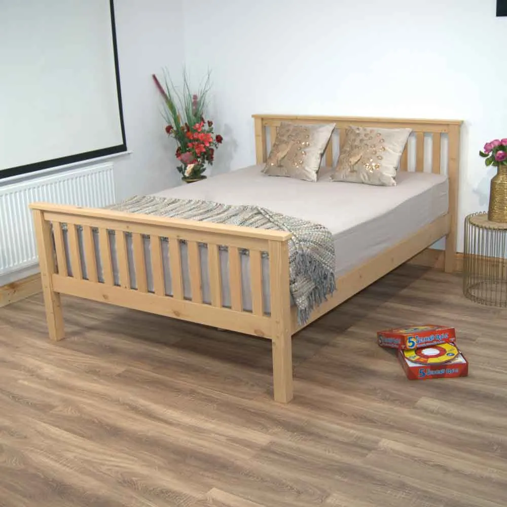 Hants King Size Bed Frame - Natural, Pine