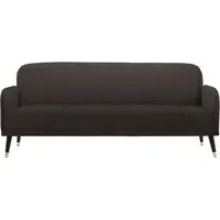 Harare 3-Seater Sofa Bed with Black Legs - Dark Grey, Fabric