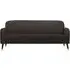 Harare 3-Seater Sofa Bed with Black Legs - Dark Grey, Fabric