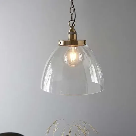 Harbor Ceiling Pendant Light - Clear, Brass image