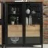 Harbor Display Cabinet with 2 Doors - Black, Oak