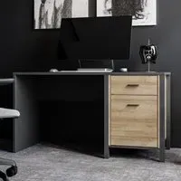 Harbor Laptop Desk with Door - Black, Oak