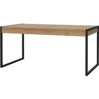 Harbor Rectangular Dining Table with Drawers - Black, Oak