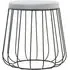 Harbor Tall Stool with Caged Base - Grey, Velvet