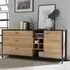 Harbor Wooden Sideboard with 3 Drawers - Black, Oak