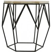 Harla Hexagonal Side Table - Black, MDF