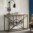 Harlow Console Table with Wheel - Hardwood, Reclaimed Metal