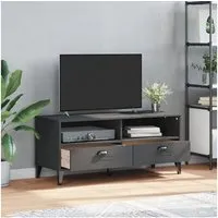 Harlow TV Stand with 2 Drawers - Anthracite, Pine Wood