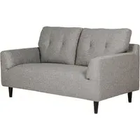 Harringay 2-Seater Sofa with Black Legs - Charcoal, Fabric
