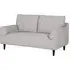 Harringay 2-Seater Sofa with Black Legs - Light Grey, Fabric