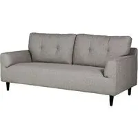 Harringay 3-Seater Sofa with Black Legs - Charcoal, Fabric