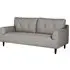 Harringay 3-Seater Sofa with Black Legs - Charcoal, Fabric