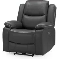 Harris 1-Seater Electric Recliner Sofa - Black, Faux Leather