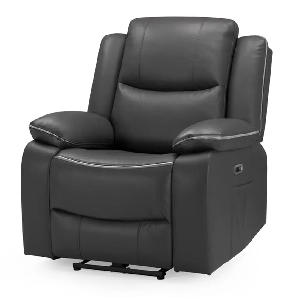 Harris 1-Seater Electric Recliner Sofa - Black, Faux Leather image