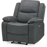 Harris 1-Seater Electric Recliner Sofa - Graphite, Fabric