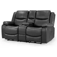 Harris 2-Seater Electric Recliner Sofa - Black, Faux Leather