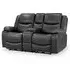 Harris 2-Seater Electric Recliner Sofa - Black, Faux Leather