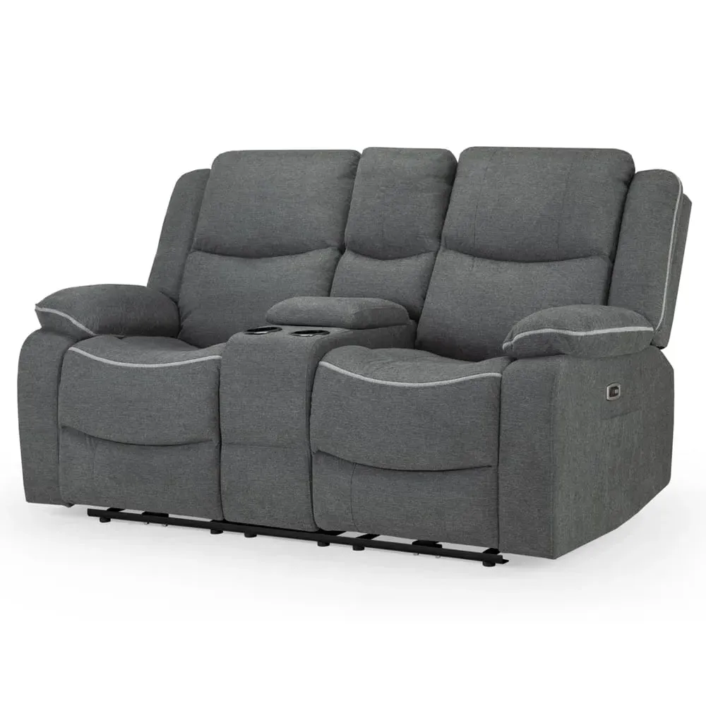 Harris 2-Seater Electric Recliner Sofa - Graphite, Fabric