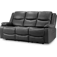 Harris 3-Seater Electric Recliner Sofa - Black, Faux Leather