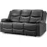 Harris 3-Seater Electric Recliner Sofa - Black, Faux Leather