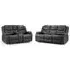 Harris 3+2-Seater Electric Recliner Sofa Set - Black, Faux Leather
